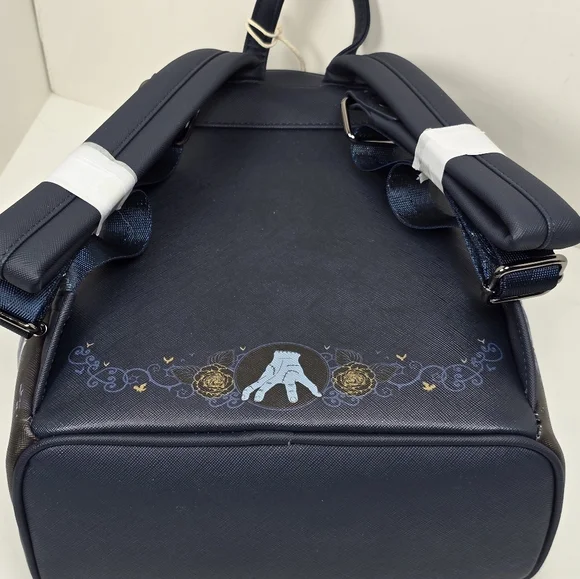 Loungefly Wednesday Addams Nevermore Phosphorescent Mini Backpack Nwt - Picture 5 of 7